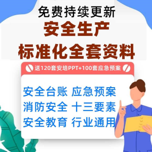 2022安全生产标准化三级管理台账全套资料消防管理制度应急预案