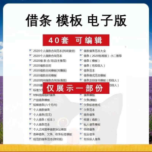 借条模板欠条电子版正规个人通用借款协议私人公司担保法律认可